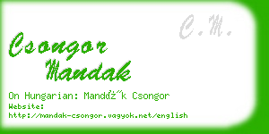 csongor mandak business card